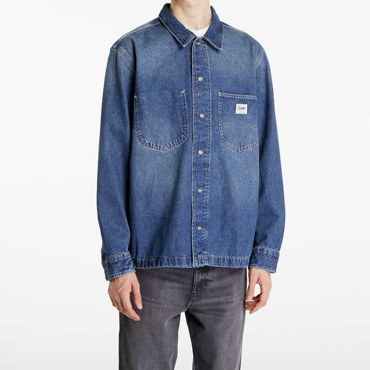 Lee Worker Overshirt Manhattan Wash – Overhemd