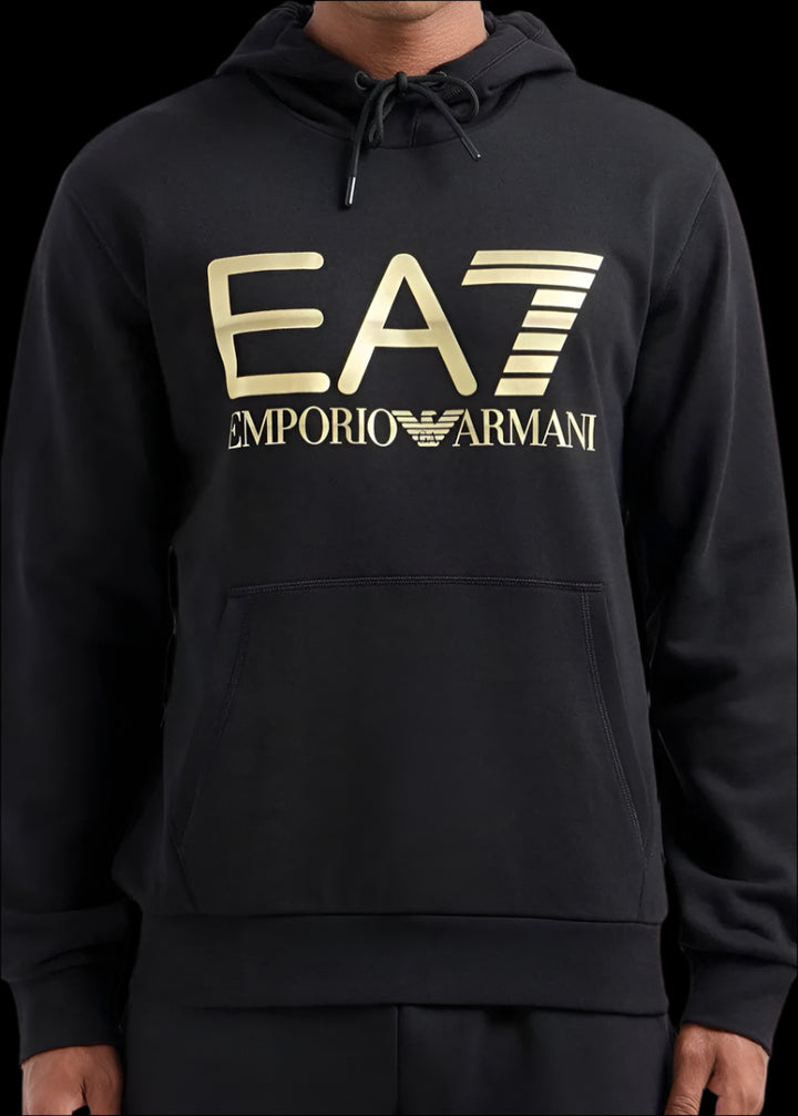 Emporio Armani - Zwarte katoenen hoodie