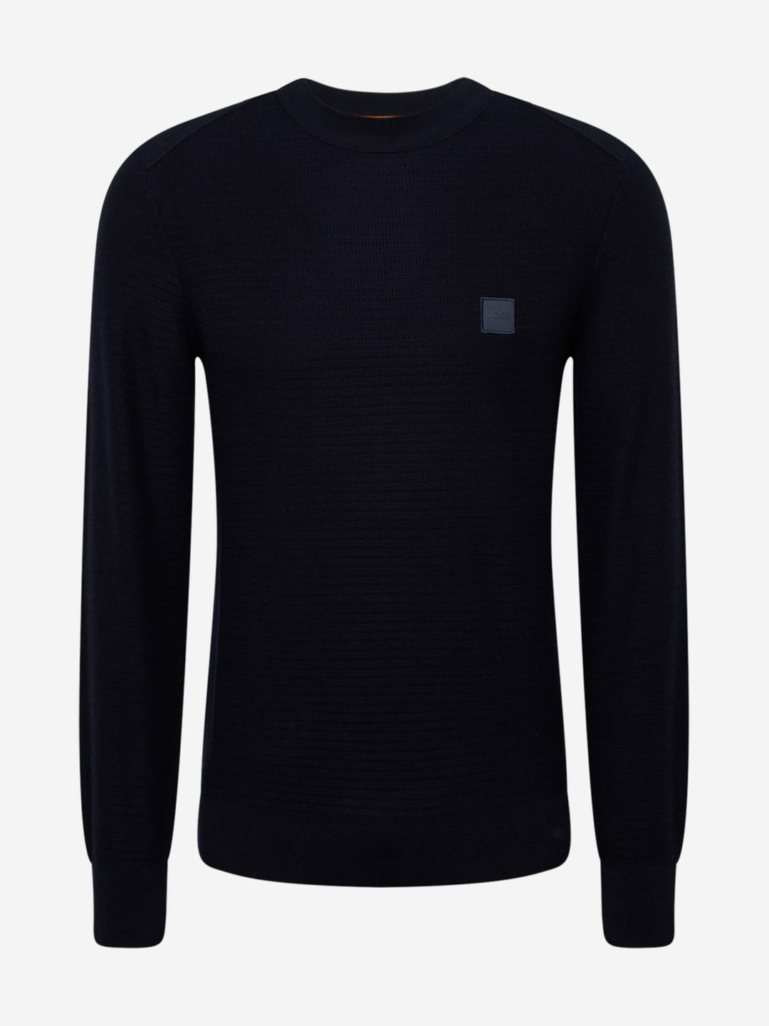 Hugo Boss Zwarte Katoenen Ronde Hals Trui