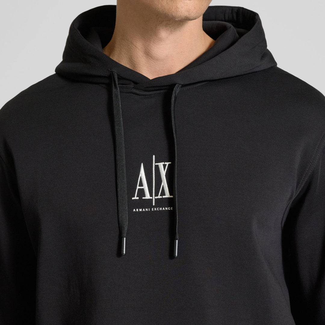 Armani Exchange Jersey Logo Pullover Hoodie