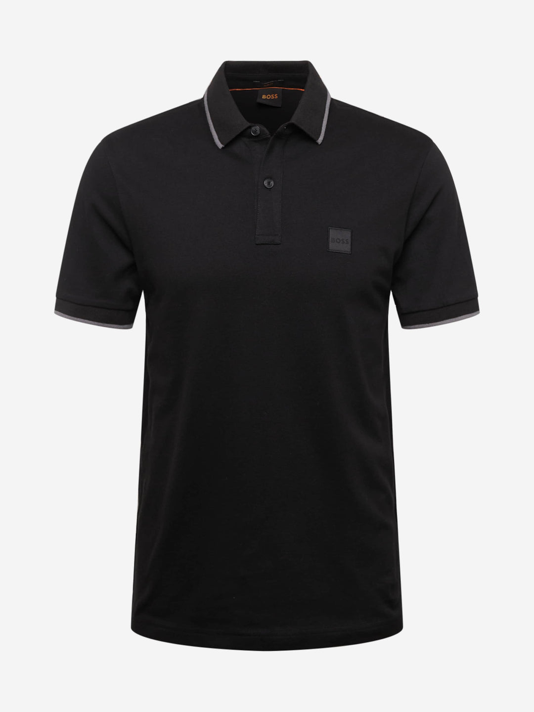 Boss Orange Passertip Poloshirt met korte mouwen, zwart